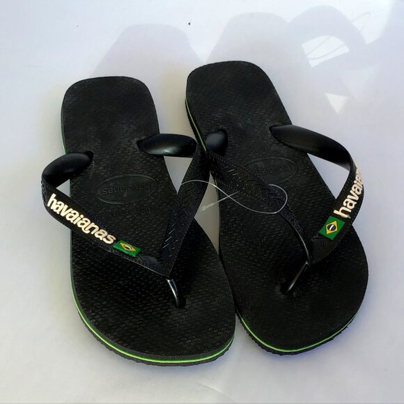 Havaianas Shoes - Havaianas Women's Brazil Sandals FlipFlop Black Size 3-4